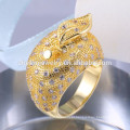 CZ Micro Pave Setting prata jóias 925 sterling silver crown ring banhado a ouro 18k anel